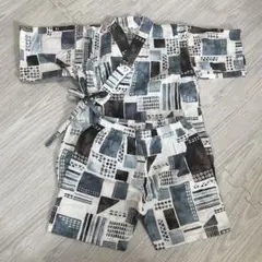 幾何学模様 ベビー 甚平 100 夏祭り