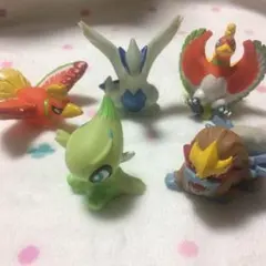 ポケットモンスター　指人形 ホウオウ ルギア セレビィ エンテイ