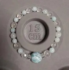 天然石 ブレスレット ☆ アイスラリマー、ミルキークォーツ