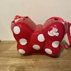 ミニーマウス 水玉　リボンポップコーンバケット