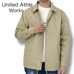 ユナイテッドアスレワークス コーチジャケット ベージュ M 羽織り ジャケット