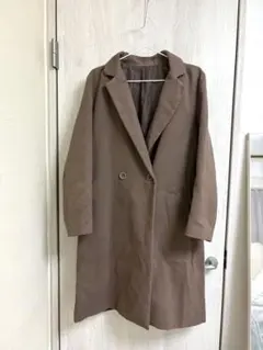 GRL ブラウン ダブルボタン ロングコート Mサイズ
