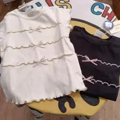 si shu non リボン付リブTシャツ　31343001のサムネイル