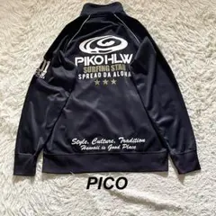 【美品】PIKO ジャージ トラックジャケット ビッグロゴ 黒 Lのサムネイル