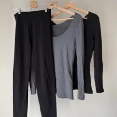 ⧫ UNIQLO HEATTECH極暖シリーズ 長袖2枚 と レギンス