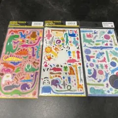 マインドウェイブ　ゆるアニマルシール3枚セット　平成レトロシール 恐竜シール