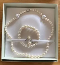 パールネックレス・ブレスレット・イヤリング3点セット