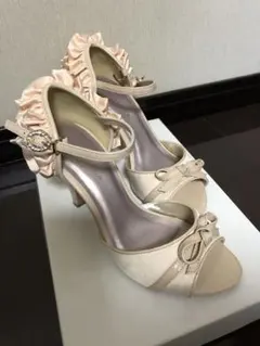美品♡WILLSELECTION ピンク フリル サンダルのサムネイル