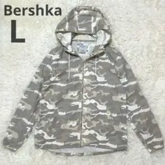 【ベルシュカ】デニム ミリタリー ジャケット カモフラージュ フード付き L