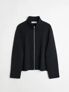 ジャケット・アウター OUR LEGACY SHRUNKEN FULLZIP ALPACA 46 Our Legacy - Shrunken Fullzip Polo Black Alpaca