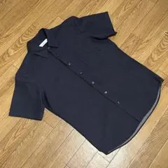 green label relaxingネイビー ドット柄 半袖シャツ メンズ