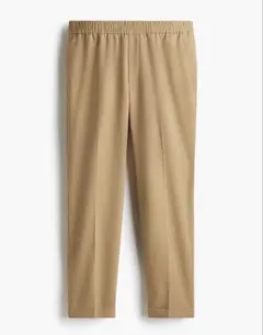 H&M 未使用 夏パンツ スリムフィット テーラードパンツ ダークベージュ Sのサムネイル
