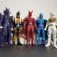 【タグ付き】仮面ライダー電王 ライダーイマジンシリーズ ソフビ 5体セット当時物