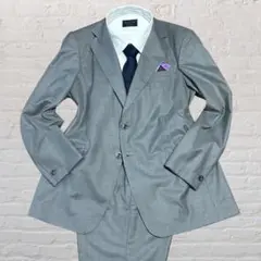 極美品 DORMEUIL Super170's オーダースーツ 背抜き グレーのサムネイル