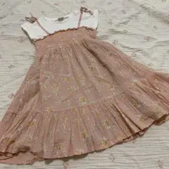 プティマイン ドッキング ティアード ワンピース 110