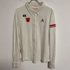 le coq sportif ホワイト長袖カットシャツ L