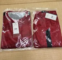 新品未使用　Mizuno サッカー　ゲームウェア　パンツ　上下セット　赤　L