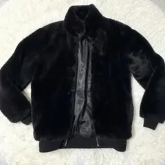 ZARA ボア　フェイクファーボンバーブルゾン　ブラック　黒　Ｓ