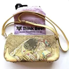 【未使用】Think beeゴールデンクリムト ハンドバック スパンコール 刺繍 Think Bee! シンクビー！ Yahoo!店