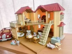 【シルバニアファミリー】あかりの灯る大きなお家 ハウス 家具 まとめ売り