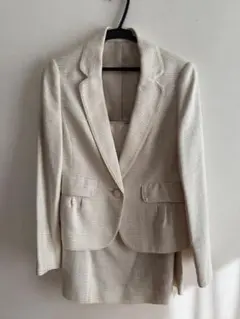 ベージュ ジャケット スカートセット　レディース フォーマル