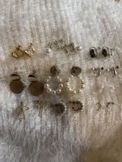 イヤリング10点セット　ゴールド　シルバー