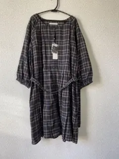 新品　LOWRYS FARM ローリーズファーム　チェックノーカラーワンピース