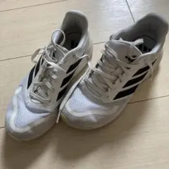美品　adidas ホワイト ブラック スニーカー　23.0cm