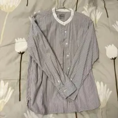 無印良品 ストライプ 長袖シャツ レディース M