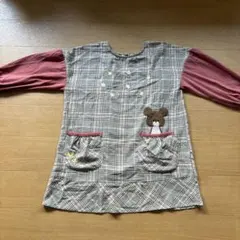くまのがっこう　チェックスモック