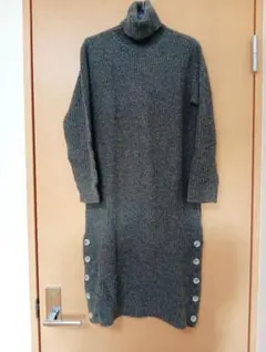 NOLLEY'S リブニットワンピース タートルネック