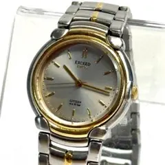 【新品電池 稼働 美品】CITIZEN EXCEED EUROS 腕時計 コンビ