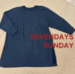 長袖トレーナー　スウェット　ドルマンスリーブ　黒SEVENDAYS=SUNDAY