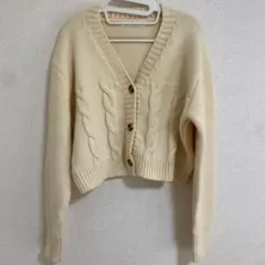 fifthニットカーディガン クリームベージュ