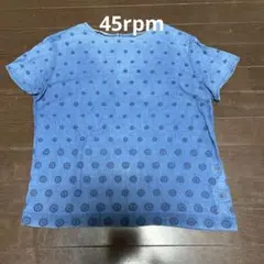 45R 藍染め Tシャツ 花柄 レース 刺繍 インディゴ 半袖 レディース 3