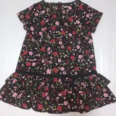 90★ケイトスペードニューヨーク★リボン付き！お花柄ティアードワンピース★