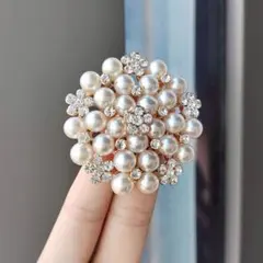 パールブローチ　卒業式　入学式　卒園式　入園式　コサージュ　フォーマル スーツ