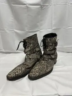 カ*ス様 魚*様 パイソン柄 レースアップ ブーツのサムネイル