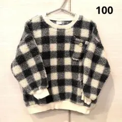 tete a tete チェック柄 ニット風トレーナー