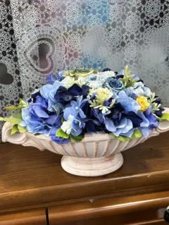 青系造花アレンジメント