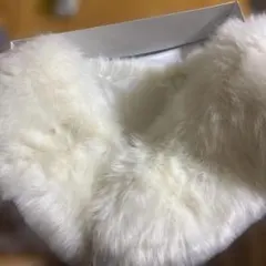 ホワイトファー着物ショール