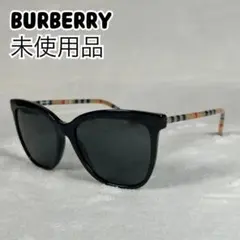 極美品✨バーバリー サングラス B4270-F ブラック チェック柄 サイド
