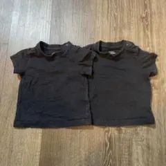 ベビーTシャツ　2枚セット　黒　70〜80cm