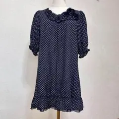 m5068【SILK40%】【インゲボルグ】マーメイドワンピース 3Dフラワー