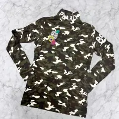 PEARLYGATES　迷彩　カモフラ　ハイネック長袖Tシャツ