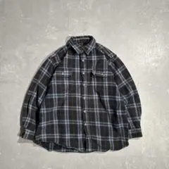 90s vintage ヘビーネルシャツ ヘビネル オンブレ USA 短丈 古着