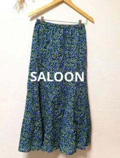 SALOON サルーン ロングスカート 総柄 柄もの 木の実 お洒落のサムネイル
