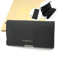 ✨新品未使用✨　BURBERRY 長財布　ノバチェック　ホースロゴ　フラップ ☆極美品☆バーバリーブルーレーベル ノバチェック 長財布