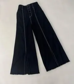 JEANASIS ワイドパンツ ハイウエストパンツ ハイウエストデニム ステッチ
