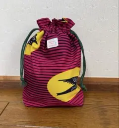 【ハンドメイド】アフリカンプリント巾着袋